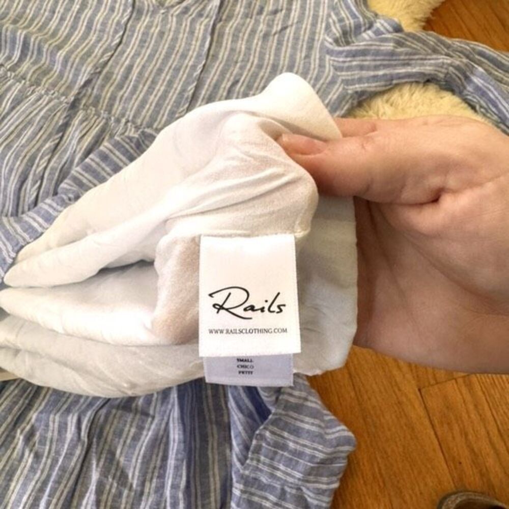 Rails Everly Ludlow Stripe Linen Blend Long Sleev… - image 7